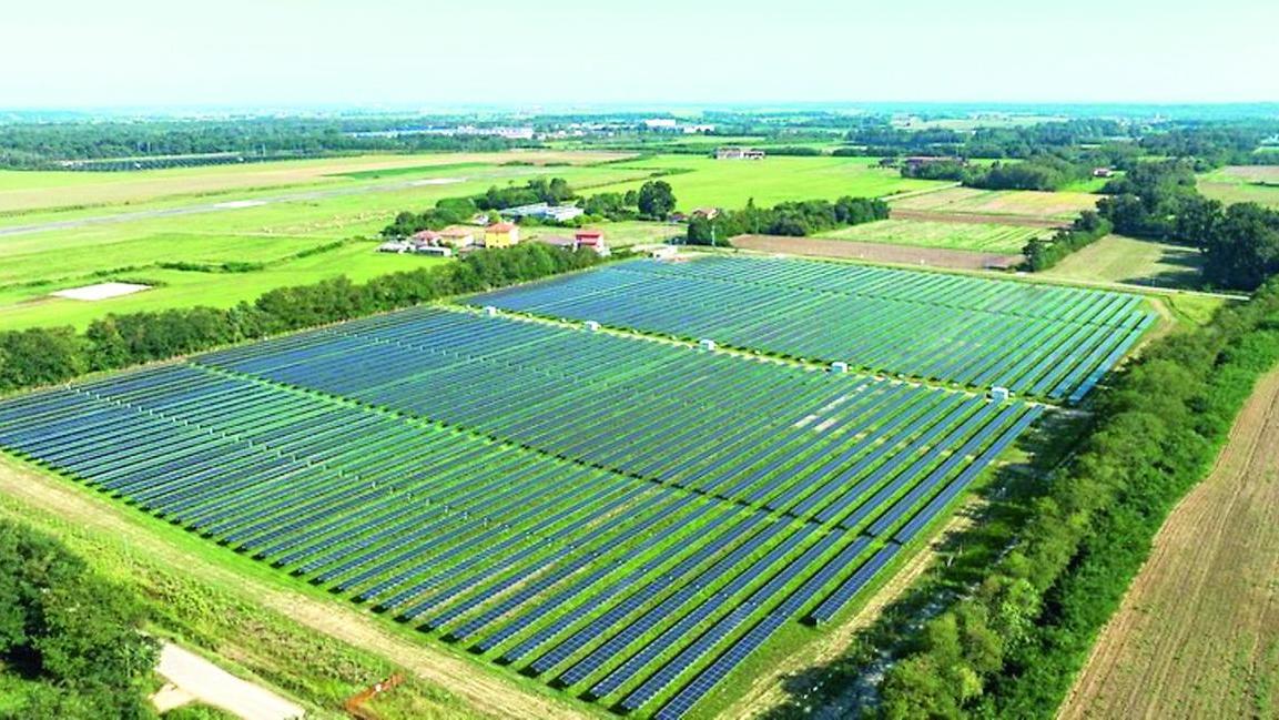 Un grande impianto fotovoltaico realizzato dalla InfraLab a Biella
