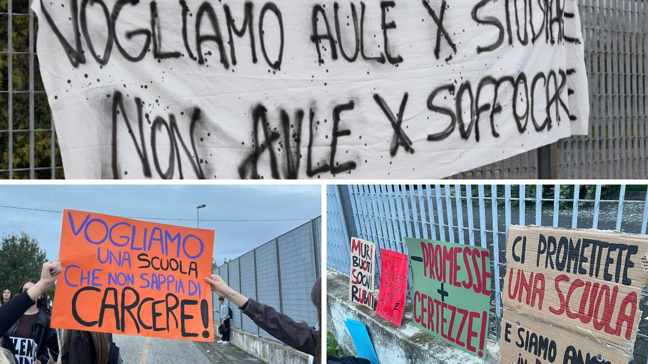 Liceo Marconi, la protesta degli studenti: «Vogliamo una scuola, non un carcere»