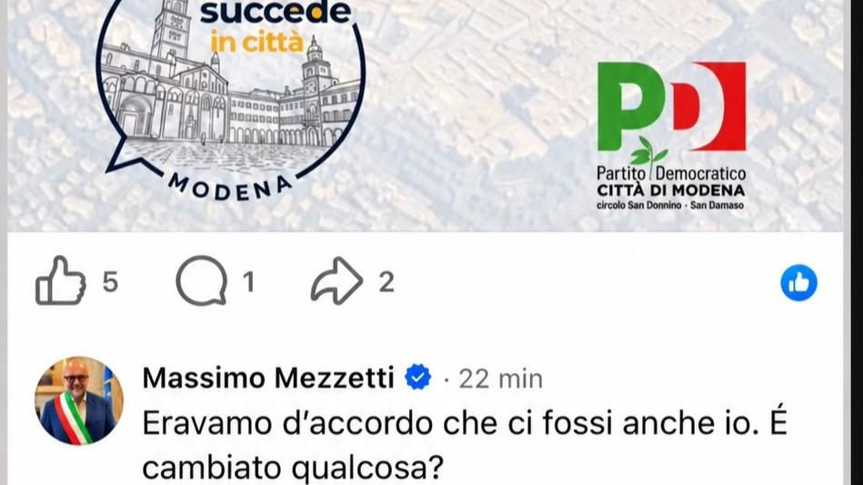Mezzetti escluso da un evento del Pd, il commento sui social: «Eravamo d’accordo che ci fossi anche io. È cambiato qualcosa?»