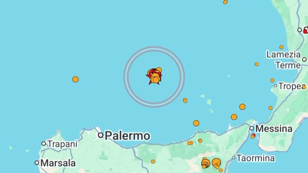 L'epicentro della scossa più forte