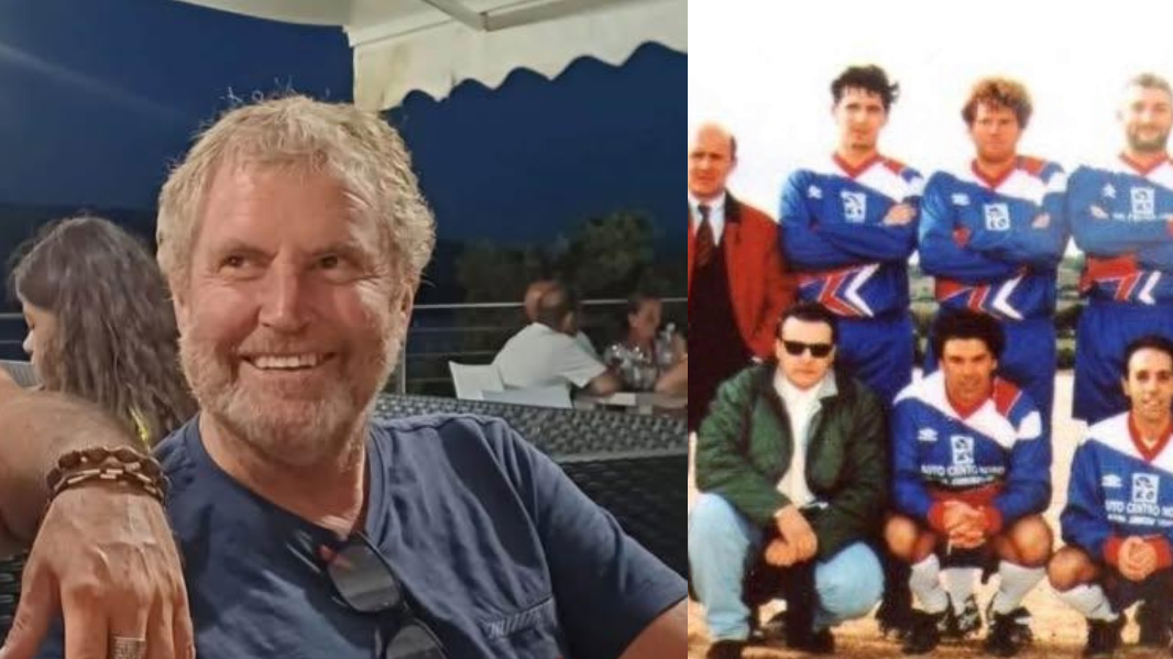 Stefano Spano, a destra quando giocava a calcio