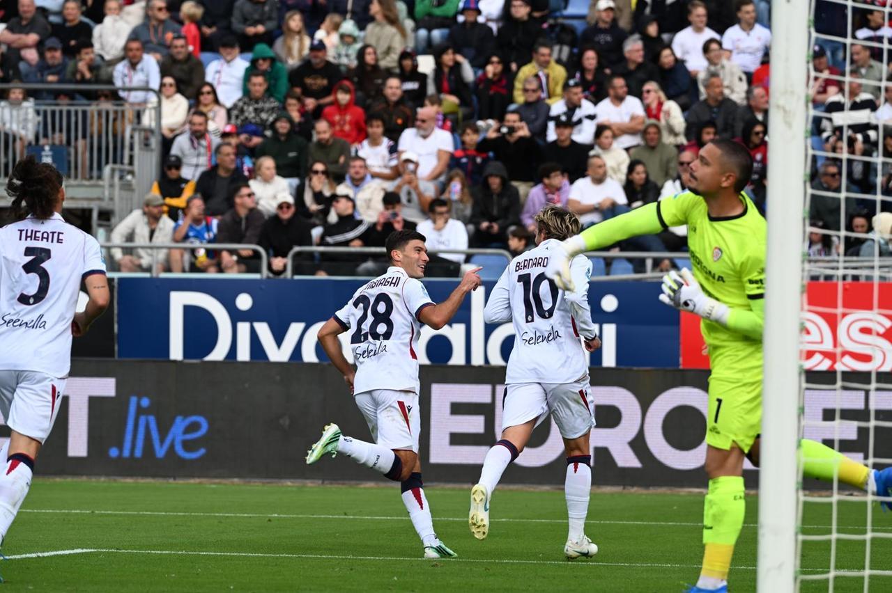 Cagliari, notte fonda alla Domus: il Bologna vince 2-0, neppure un tiro in porta per i rossoblù