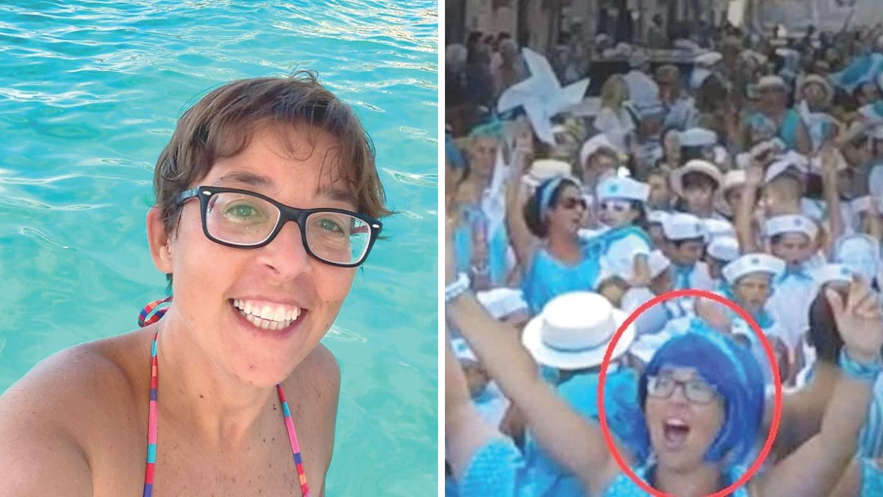 Deborah Bausani, aveva 47 anni. A destra in un corteo del rione