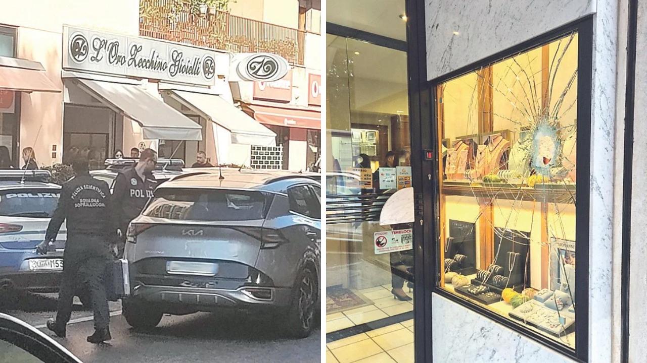 
	La spaccata alla gioielleria di via Marx (foto Nucci-Innocenti)


