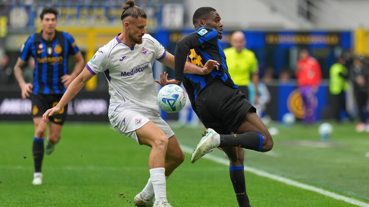 Un'azione del match
