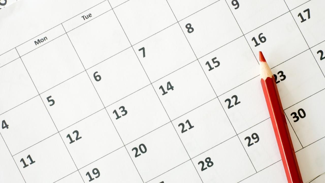 Attenzione al calendario 