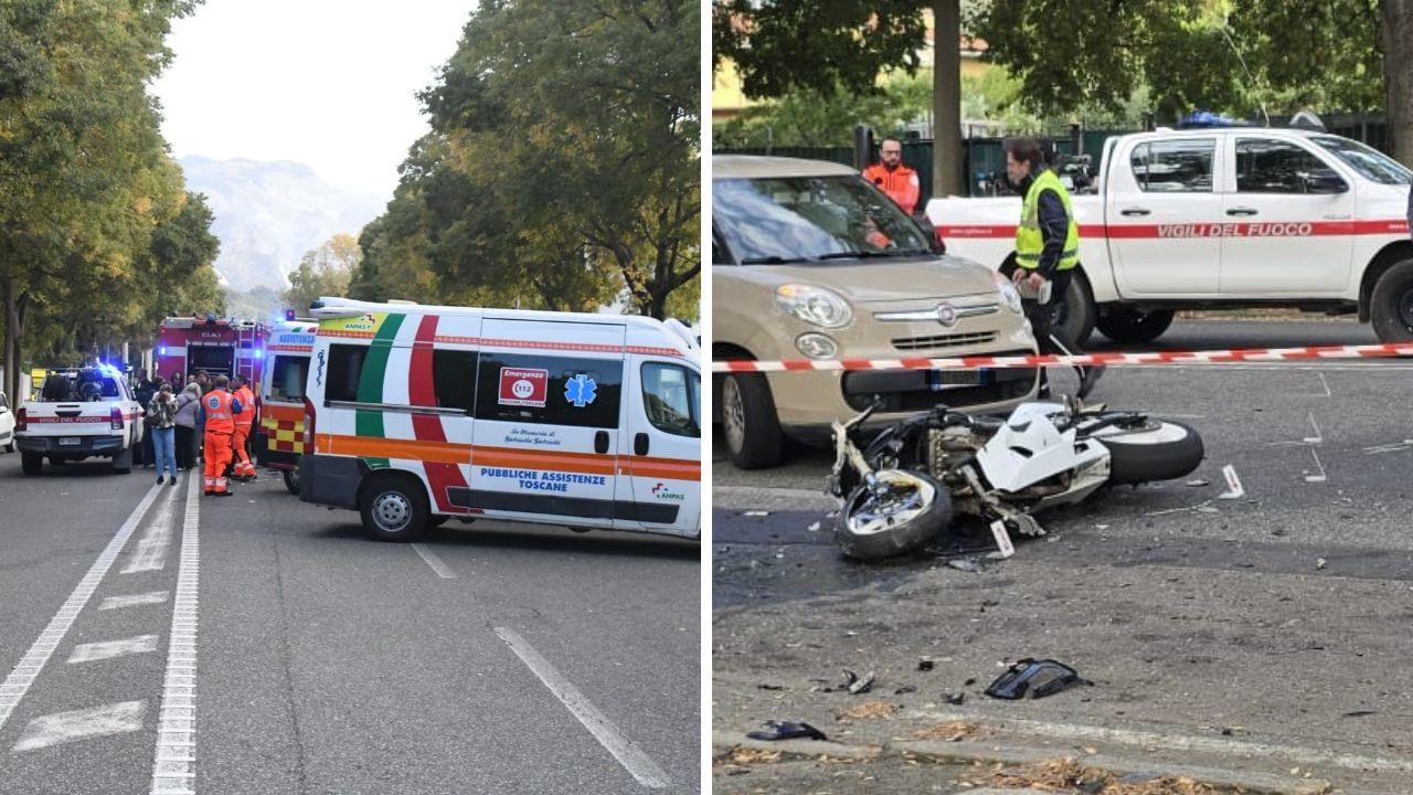 L'incidente (foto Cuffaro)