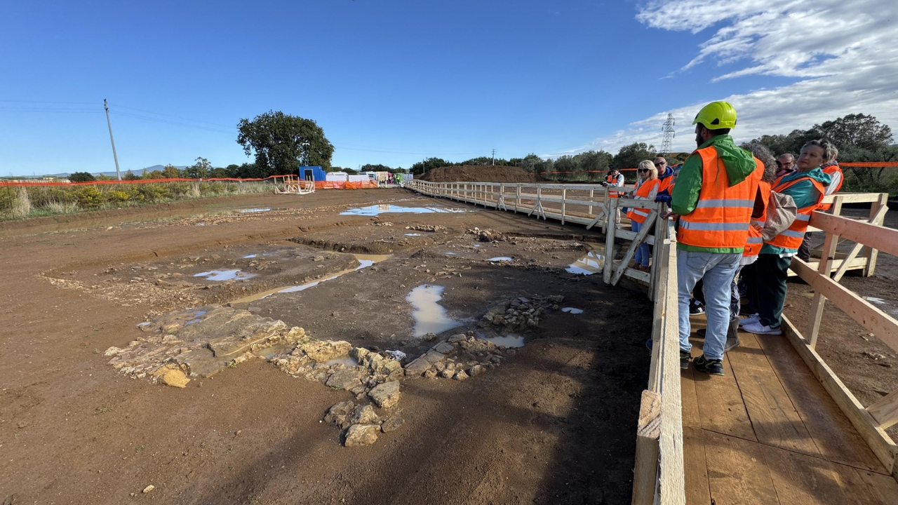 
	Gli scavi archeologici in localit&agrave; Calcinaiola nel Comune di Bibbona (foto Falorni/ Stick)

