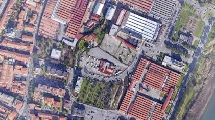 L'area oggetto dell'intervento vista dall'alto