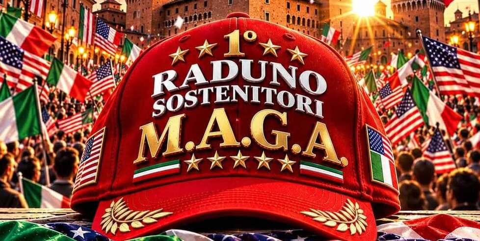 A Ferrara il raduno dei Maga in stile no vax: «Con noi l’Italia tornerà grande»