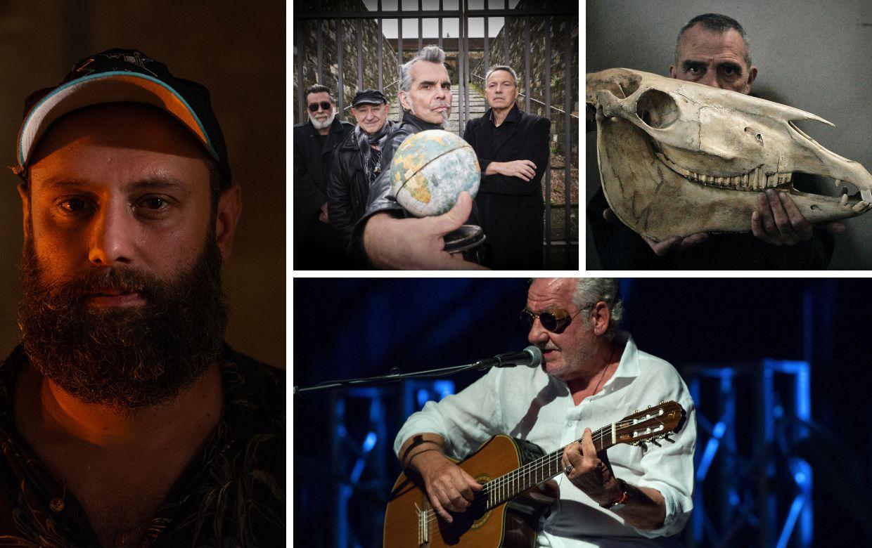 La foto dei Litfiba è di Riccardo Bagnoli; poi gli artisti Giovanni Lindo Ferretti, Giorgio Conte e Krano