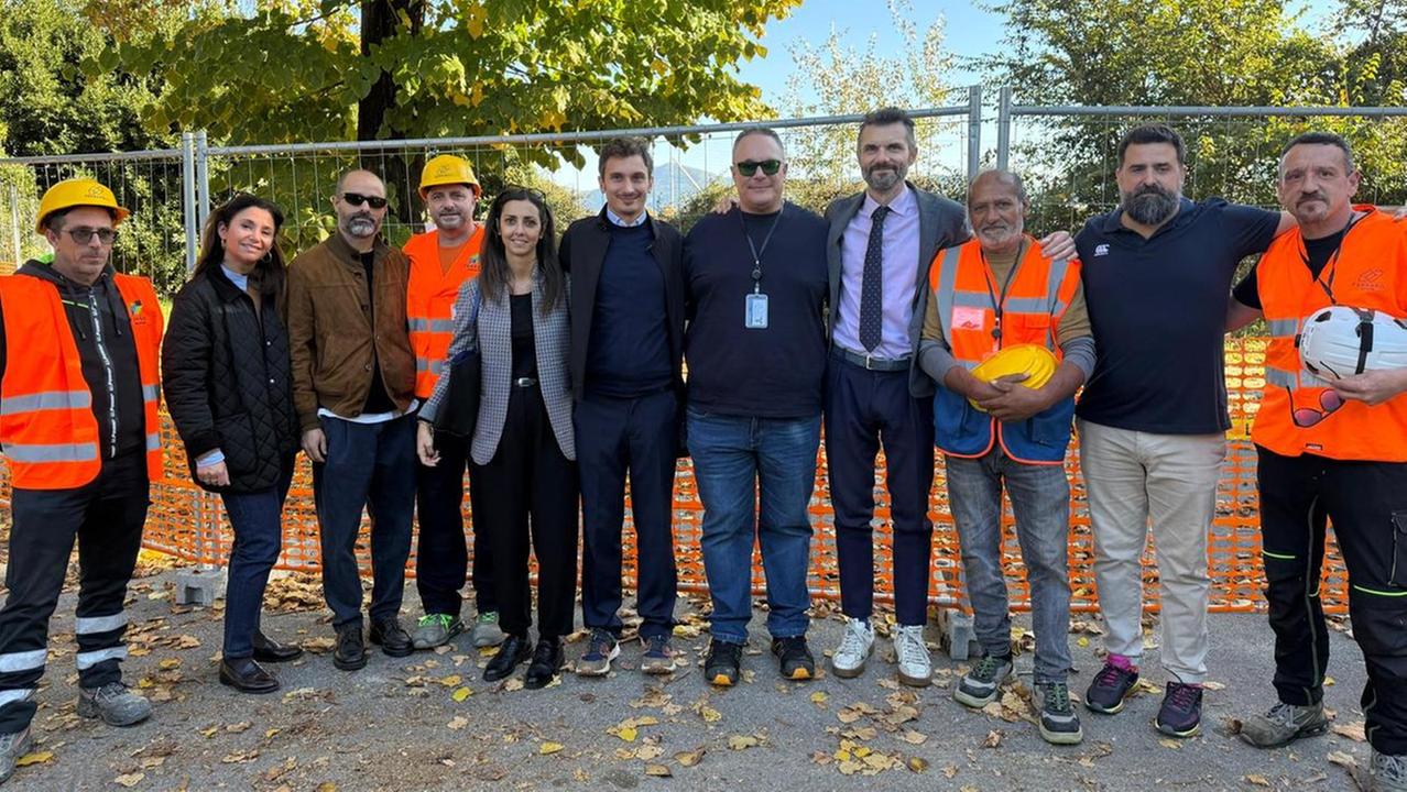 Il sopralluogo del sindaco Matteo Biffoni al cantiere di Iolo
