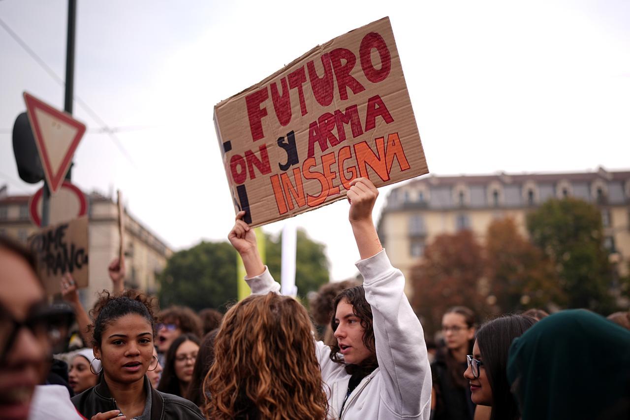 
	Una protesta degli studenti dei giorni scorsi (foto Lapresse)

