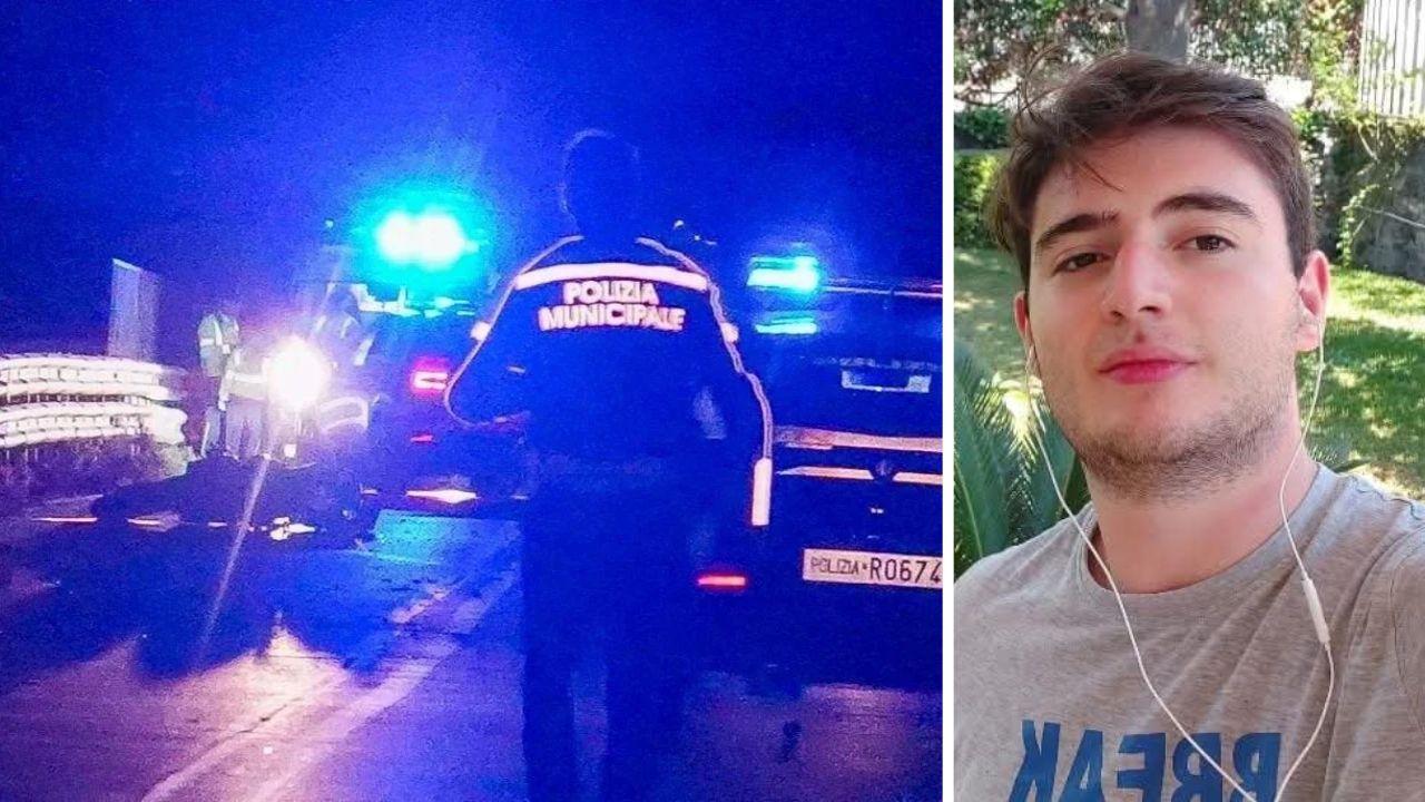 L'incidente (foto Stick) e la vittima (foto concessa dalla famiglia)