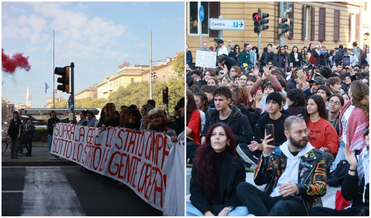 Modena, quasi mille in corteo: «Basta caro vita e guerre»