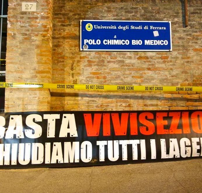 In corteo contro lo stabulario e la vivisezione