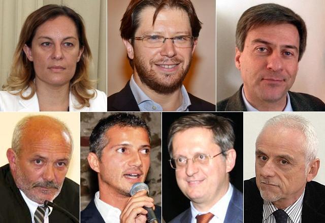 Federica Fratoni, Alessandro Franchi, Emilio Bonifazi, Narciso Buffoni, Fabrizio Nepi, Marco Filippeschi e Roberto Vasai
