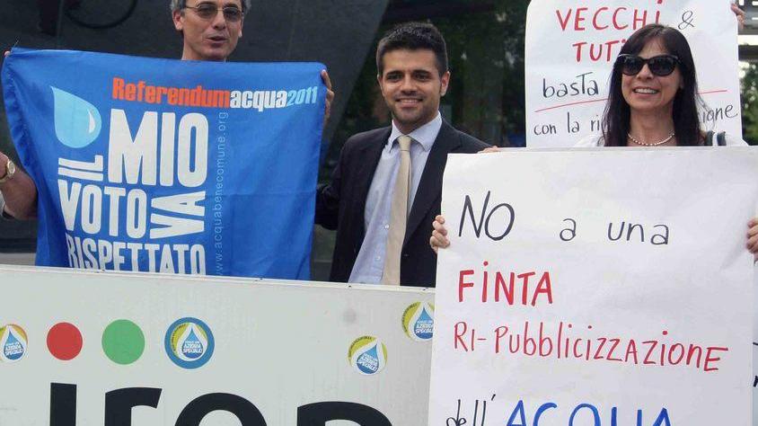 Acqua pubblica, i referendari in pressing