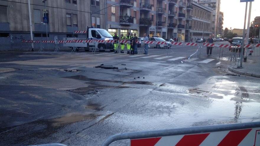 Saltano le condotte dell’acqua, disagi a Is Mirrionis