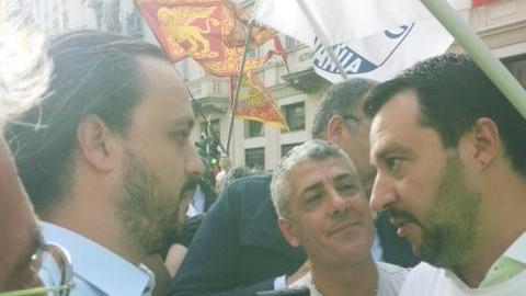 Alan Fabbri con il segretario Lega Nord Matteo Salvini