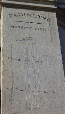 Queste le grandi piene degli ultimi due secoli La più recente nel 2010