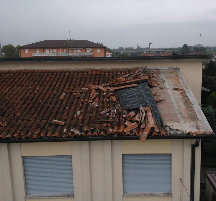 Tromba d’aria sul Po, prosegue la ricognizione dei danni 