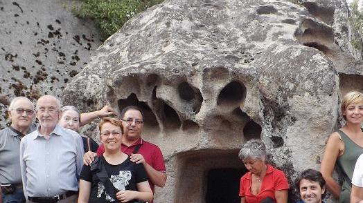 Un momento delle lezioni sul campo dell'Archeo Arci
