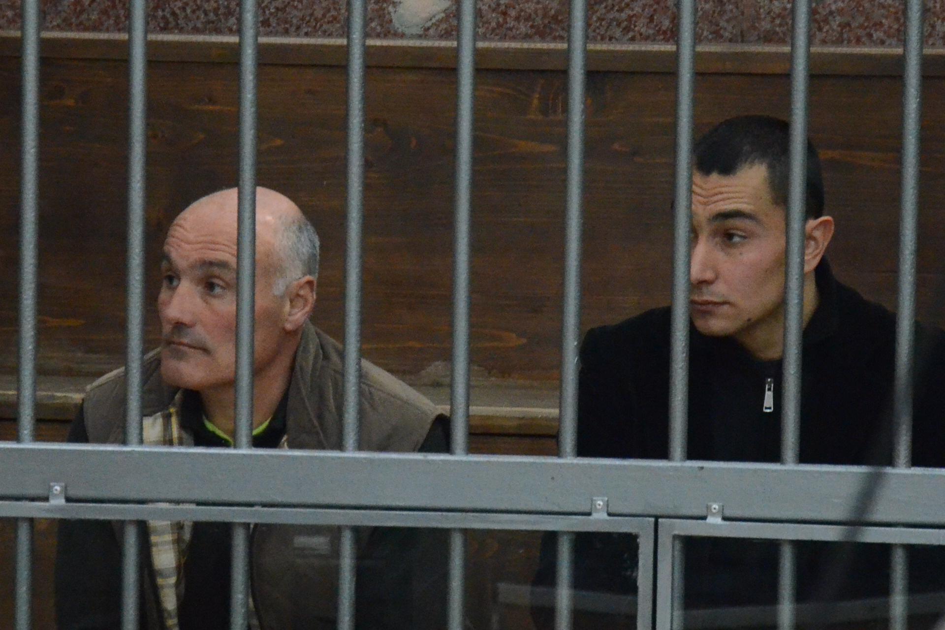 Gianni Canu e Salvatore Brundu durante il processo