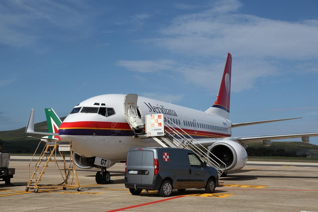 Un aereo della flotta Meridiana