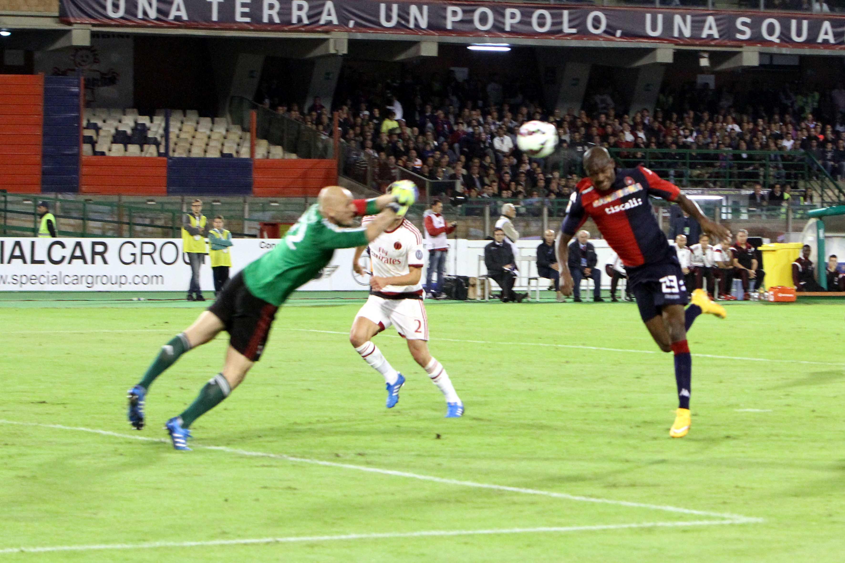Il gol col quale Ibarbo ha portato in vantaggio il Cagliari