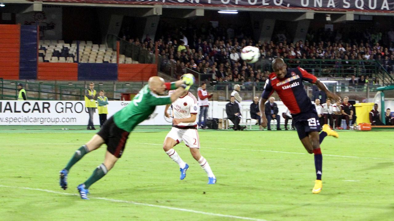 Il gol col quale Ibarbo ha portato in vantaggio il Cagliari