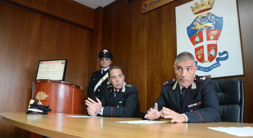 La conferenza stampa dei carabinieri