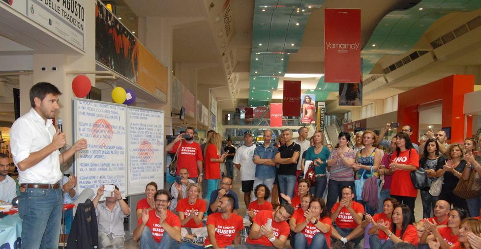 La protesta dei lavoratori Meridiana