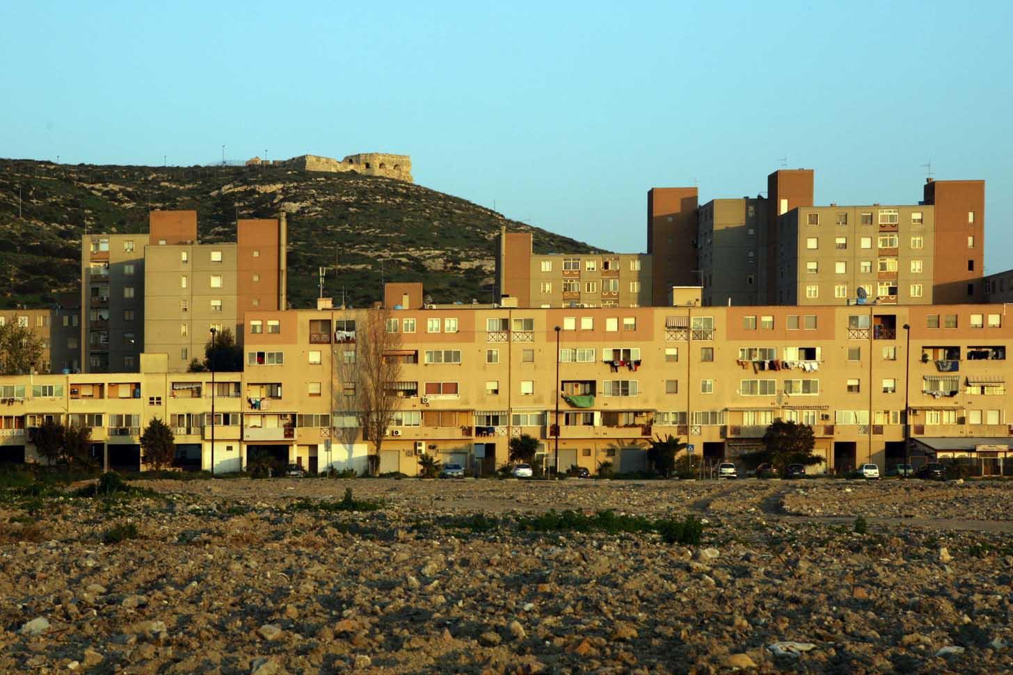 Una veduta del quartiere Sant'Elia dove è avvenuto l'accoltellamento