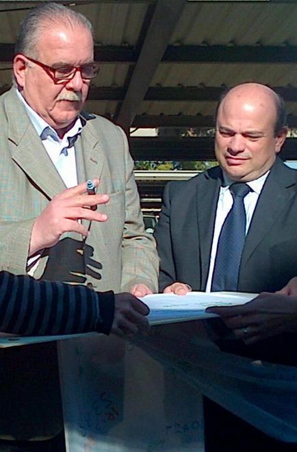 la visita in aeroporto del sindaco di Sassari