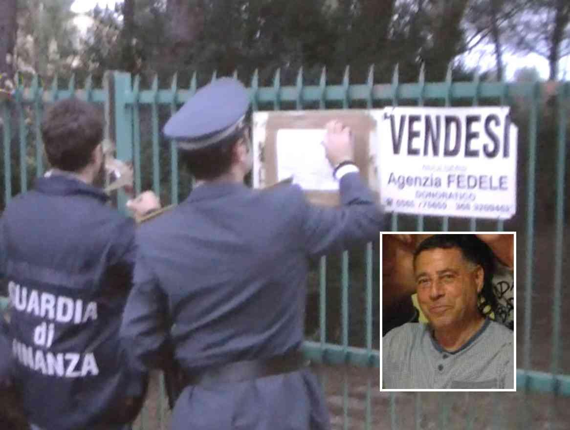 La finanza sequestra un immobile di Fedele (nel riquadro)