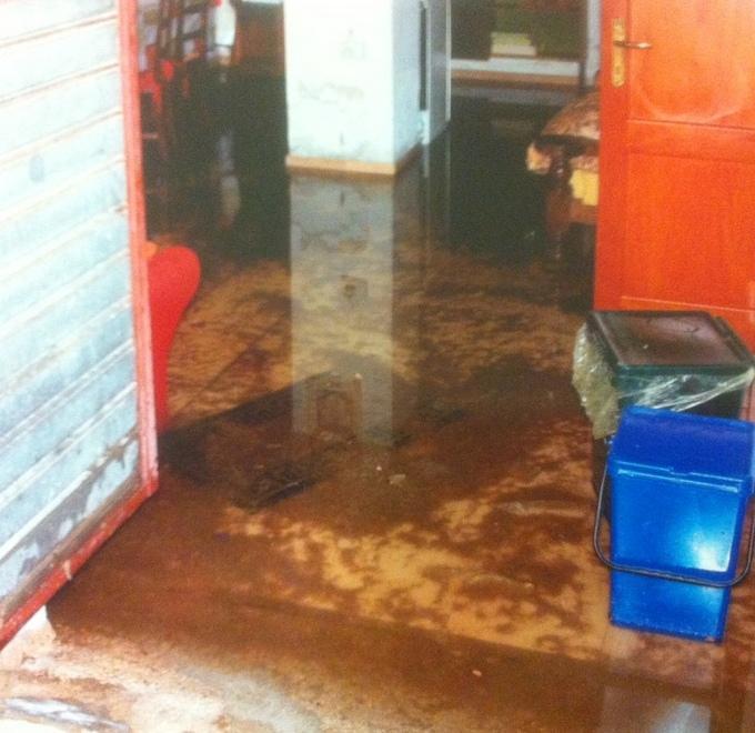 Piove e la casa viene invasa da un’ondata di escrementi