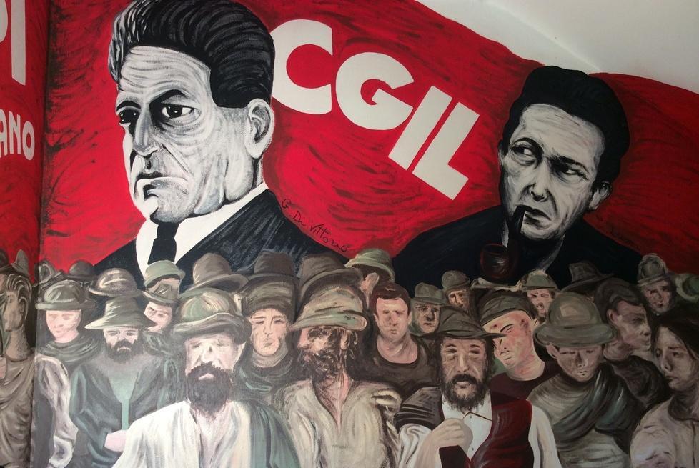 Lama e Di Vittorio “dominano” la sede della Cgil 