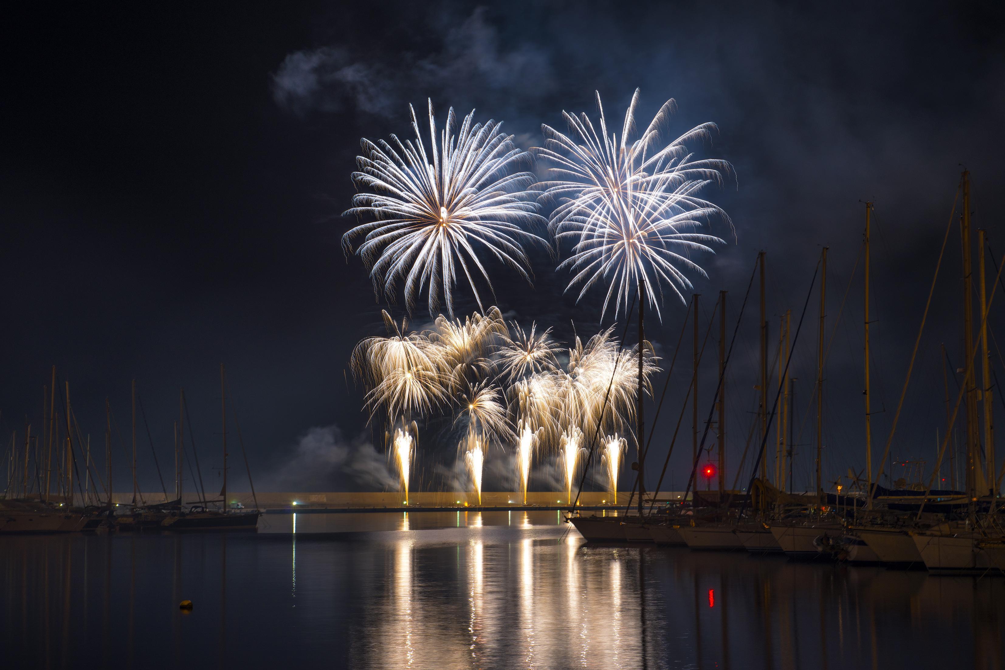 I fuochi d'artificio per il Cap d'Any di Alghero