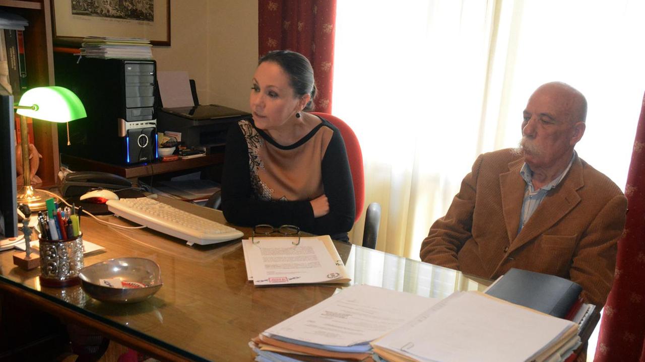L'avvocato Cristina Puddu e Doddore Meloni