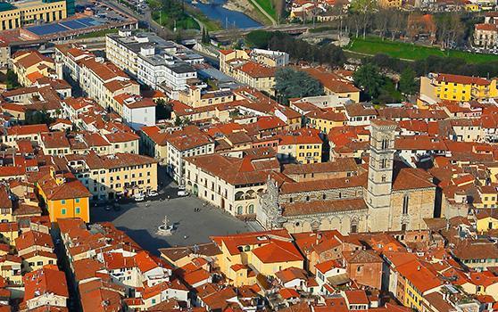 Una veduta di Prato dall'alto