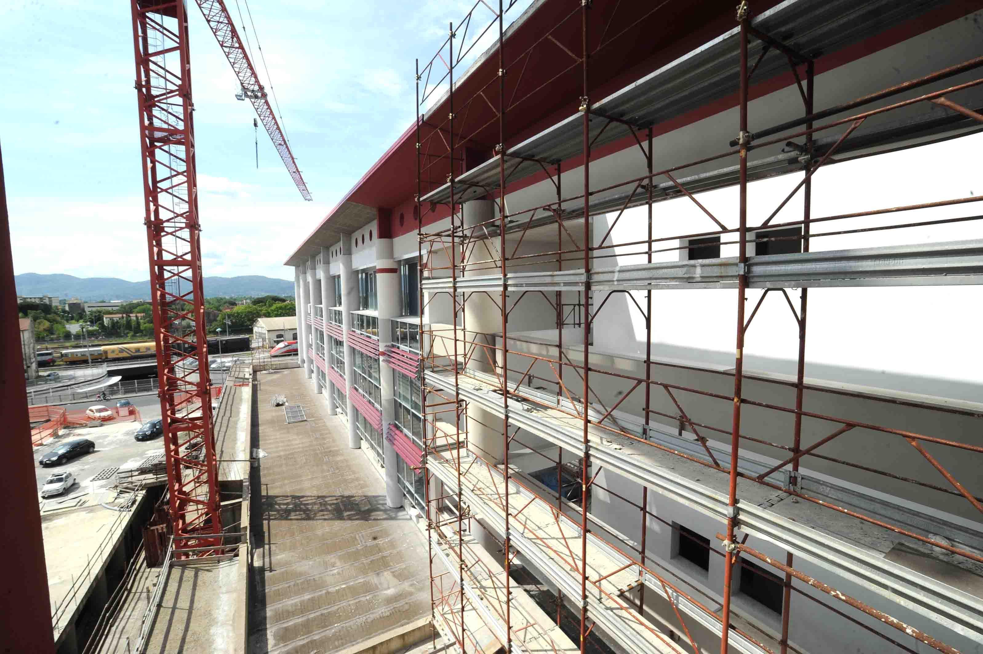 Un cantiere edile (foto d'archivio)