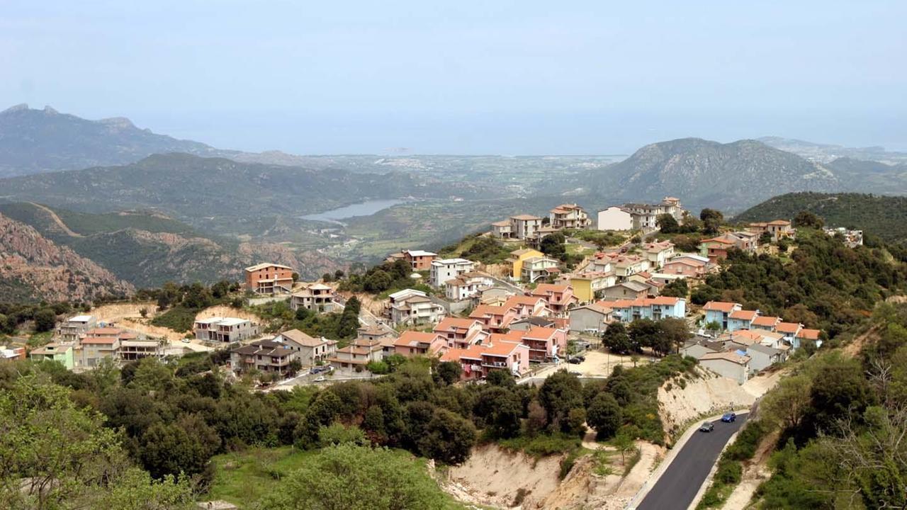 Una veduta panoramica di Villagrande Strisaili