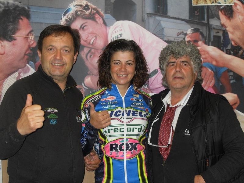La Gulino tra il ds Lanzoni e Brunello Fanini