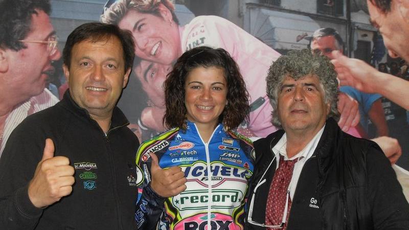 La Gulino tra il ds Lanzoni e Brunello Fanini