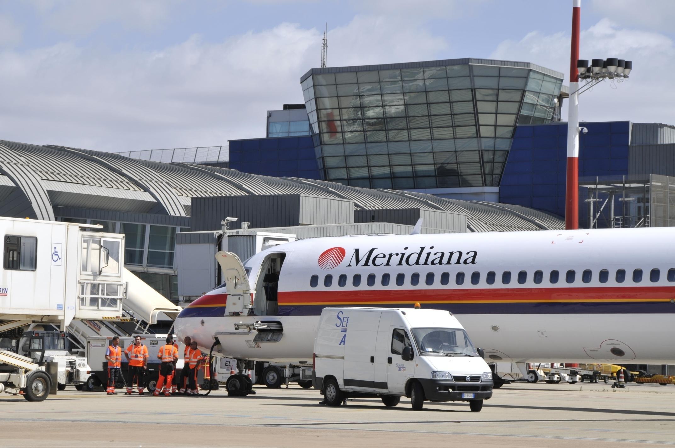 Un aereo Meridiana