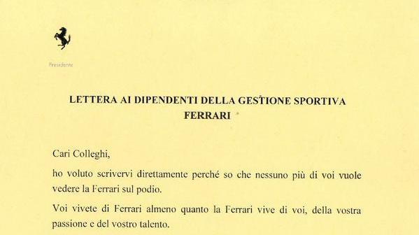 La lettera di Marchionne