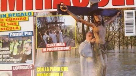 Don Evandro "ferma la piena" e finisce sul settimanale Miracoli