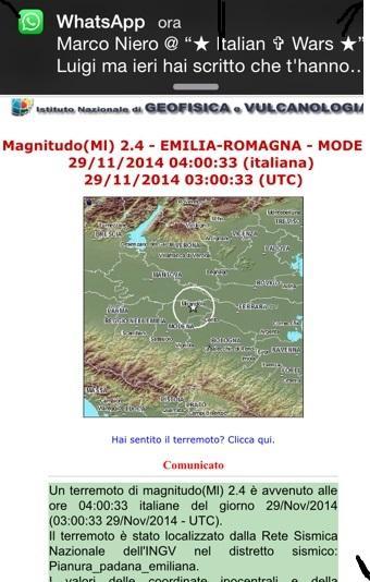 L'area colpita dal terremoto