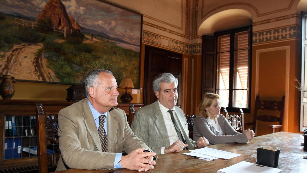 Fabrizio Raffaelli (a destra) con Giancarlo Sassoli
